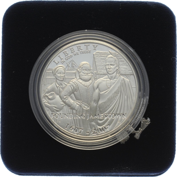 USA 1 Dollar 2007 Jamestown 400th Anniversary Silver Dollar